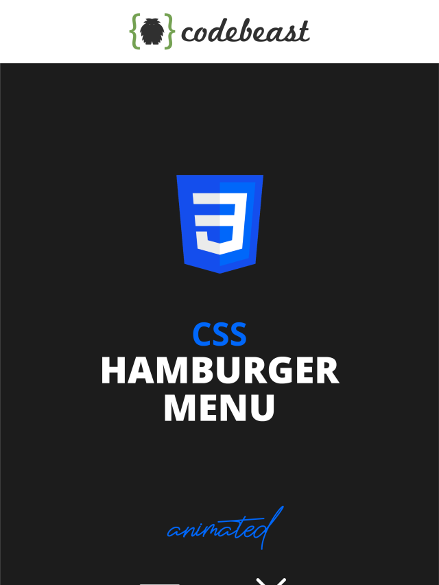 CSS Hamburger Menu!